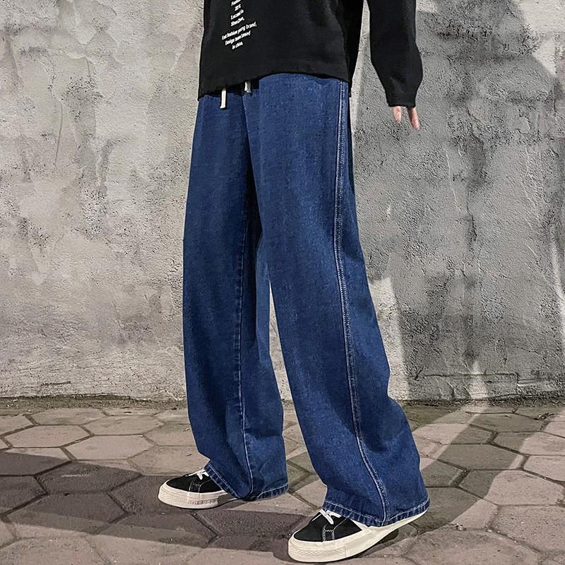 Men's Jeans Student Casual Pants High Street Straight Loose Wide Leg Baggy Jeans