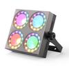 Uking Mini 4-Eye LED Audience Light with Remote Control, DMX512 Programmable Stage Lighting for Theater Concert Club Event