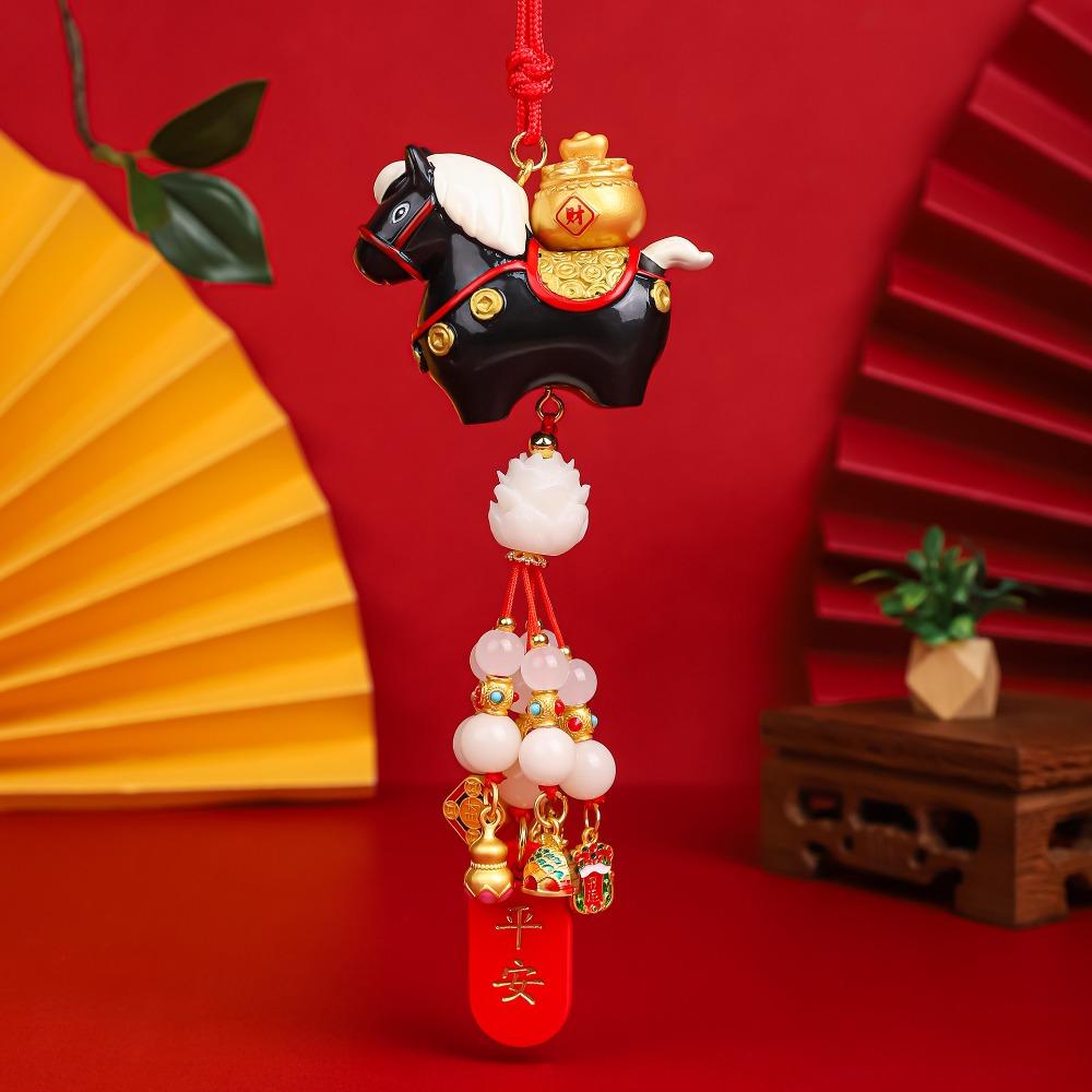 Tang Horse Spring Festival Car Hanging Pendant Zodiac Pony Figurine Car Ornament Festive Decor