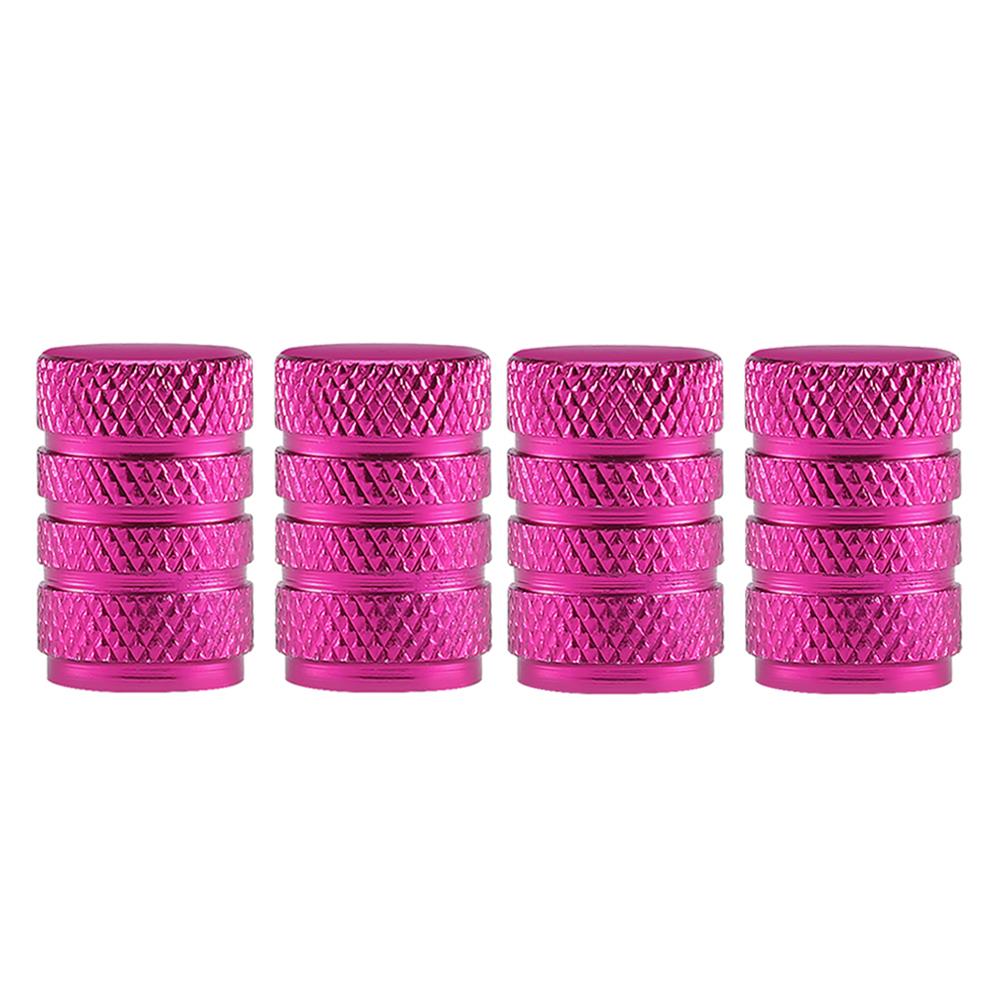 DSYCAR 4Pcs Silver Car Tire Valve Stems Cap Knurling Style Tire Valve Cap Aluminum Tire Wheel Stem Air Valve Cap for US Schrader Stem Caps1