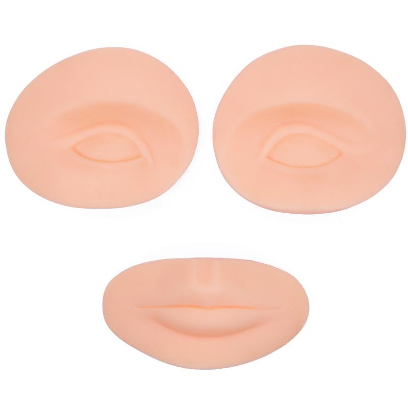 

Набор для практики микроблейдинга бровей для начинающих: Силиконовая кожа со съемными блоками для глаз и губ, набор из трех частей