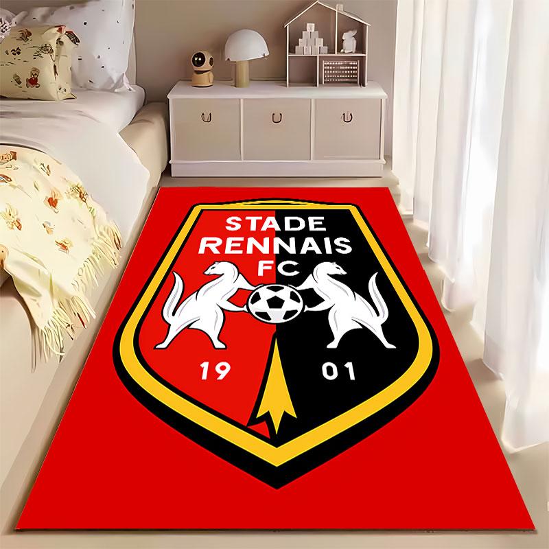 Stade Rennais FC Logo Carpet suitable as a non-slip mat for the living room or bedroom sofa