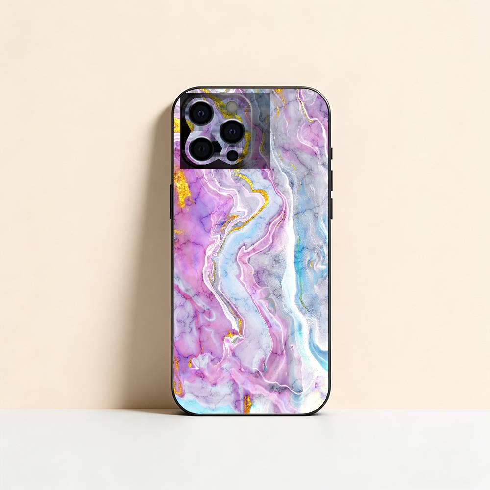 Marble Pattern Phone Case For iPhone 17, 16,15,14,13,12,11 Plus,Pro Max, Others Soft Black Cover