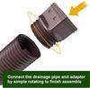 Drain Away Downspout Extender Rain Gutter Downspout Extension Flexible PE Extendable Drain Away Extender for Outdoor Villa Round