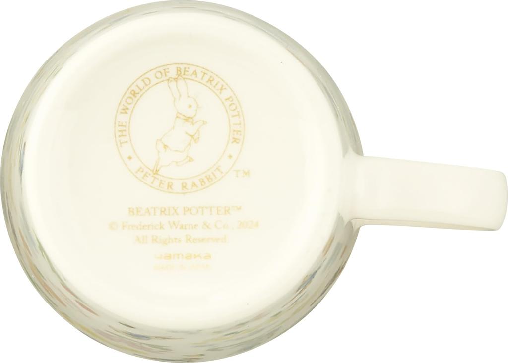 Peter Rabbit Simple Flower Mug (Flower) (340ml) Mother's Day Gift, Made In Japan, Yamaka Shoten PR641-11