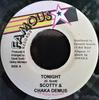7inch Record SCOTTY  CHAKA DEMUS  Tonight NONE Fameous Jamaica Reggae Ska  Dub Used