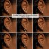 Bobisty 21 STK Flache Ohrstecker für Damen Chirurgenstahl Ohrringe 14K Vergoldet Stecker Creolen Stapelbar Knorpel Helix Piercing St