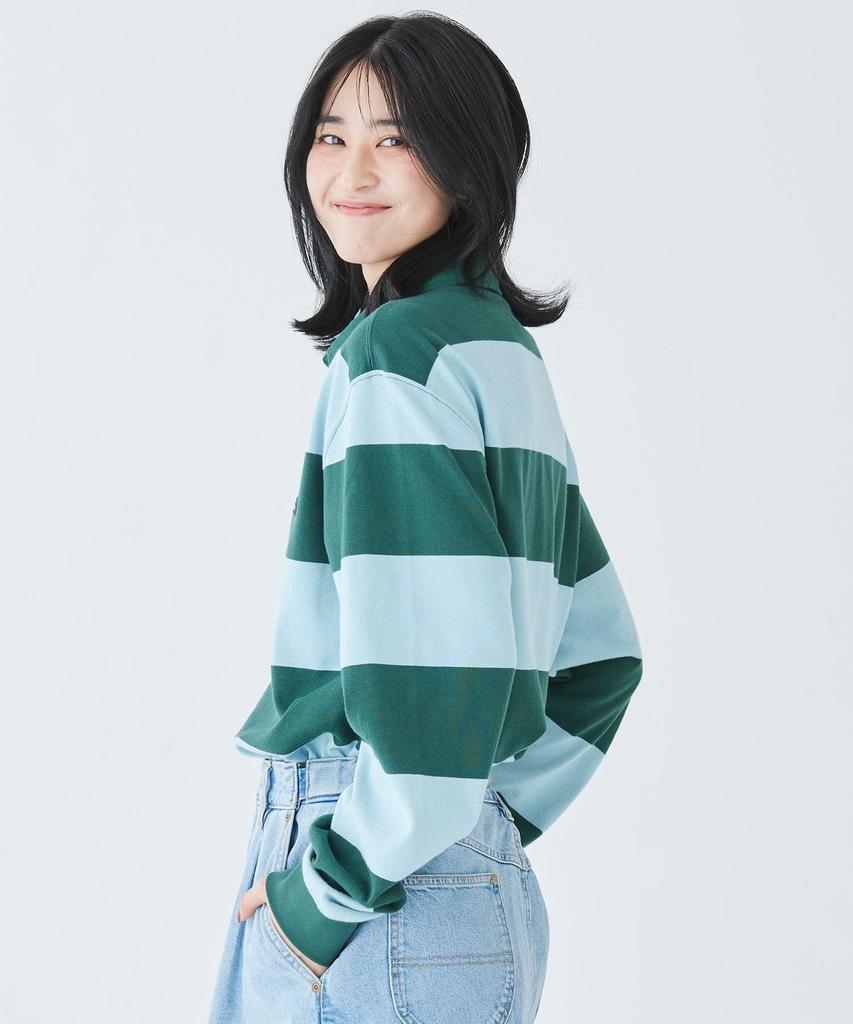 Vintage Soft Striped US Fit Regular L Classic Blue 1000222503 [LLB] Men's Rugby, Navy/Sailcloth