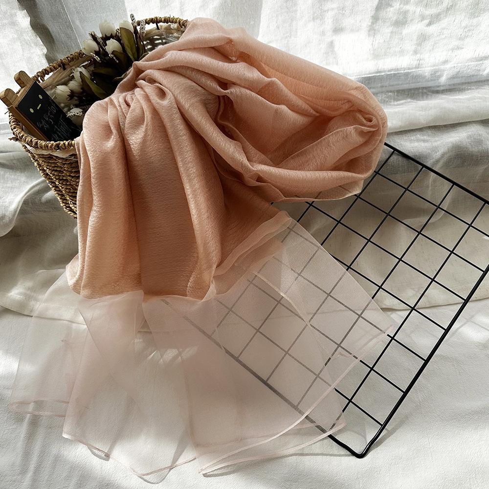 Silk Scarf for Women's New Summer Sun Protection High-end Shawl Silk Gold Thread Scarf