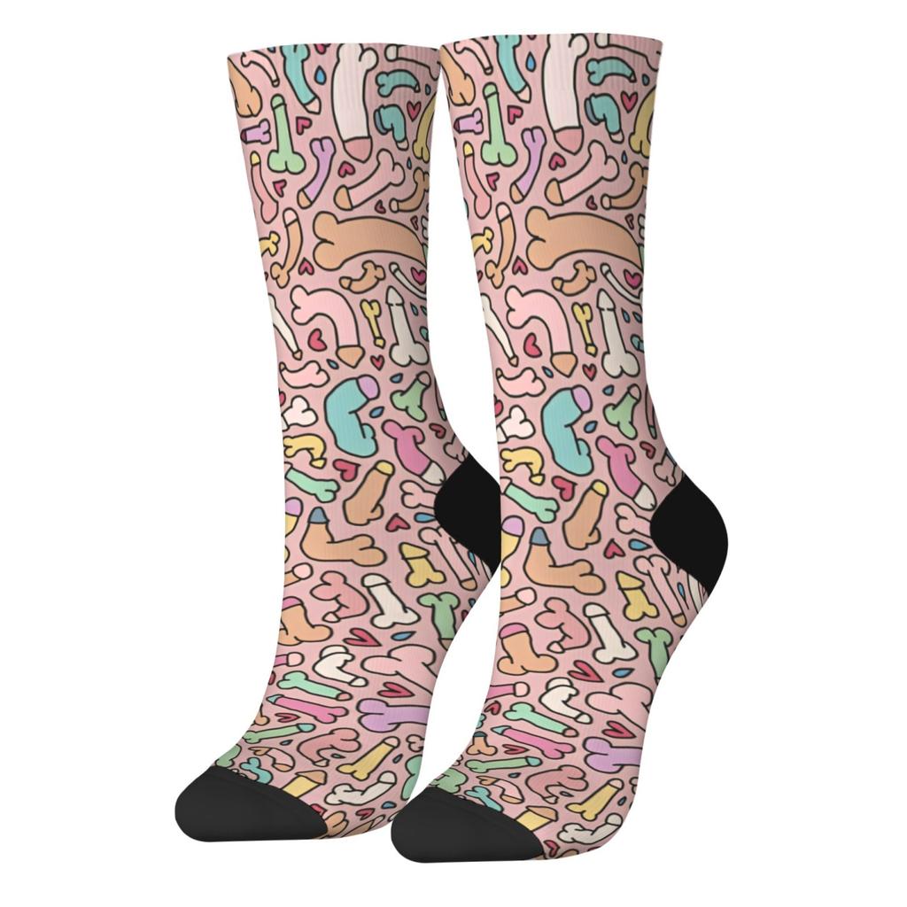 Dick's penis fashion new favorite print unisex soft skin-friendly breathable elastic Harajuku style daily wear medium soc socks