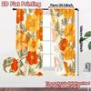 2pcs, 2D FLAT PRINTING Curtains (Without Rod) Floral Harmony Popular Light Filtering Curtains Fabric Curtains Home Decor Ldeal