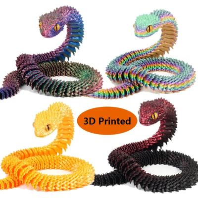 Șarpe Imprimat 3D Articulații Rotative Figurine Șarpe Ornament Artizanal de Birou Acasă Creativ Acasă Grădină Peisaj DIY Animal