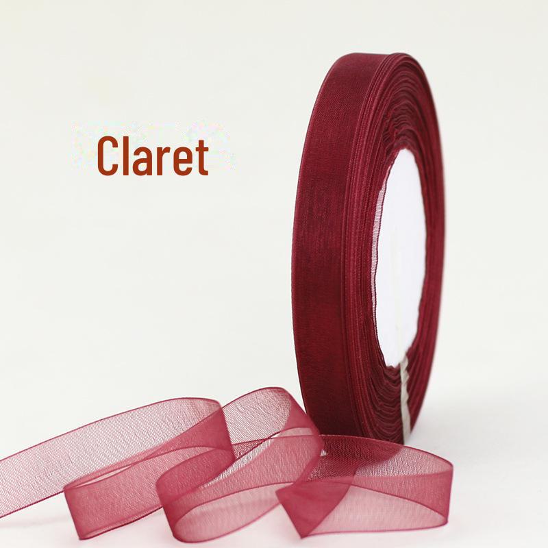 Snow Yarn Ribbon – 1.2cm Decorative Bow for Gift Boxes, Festivals & DIY, 45m