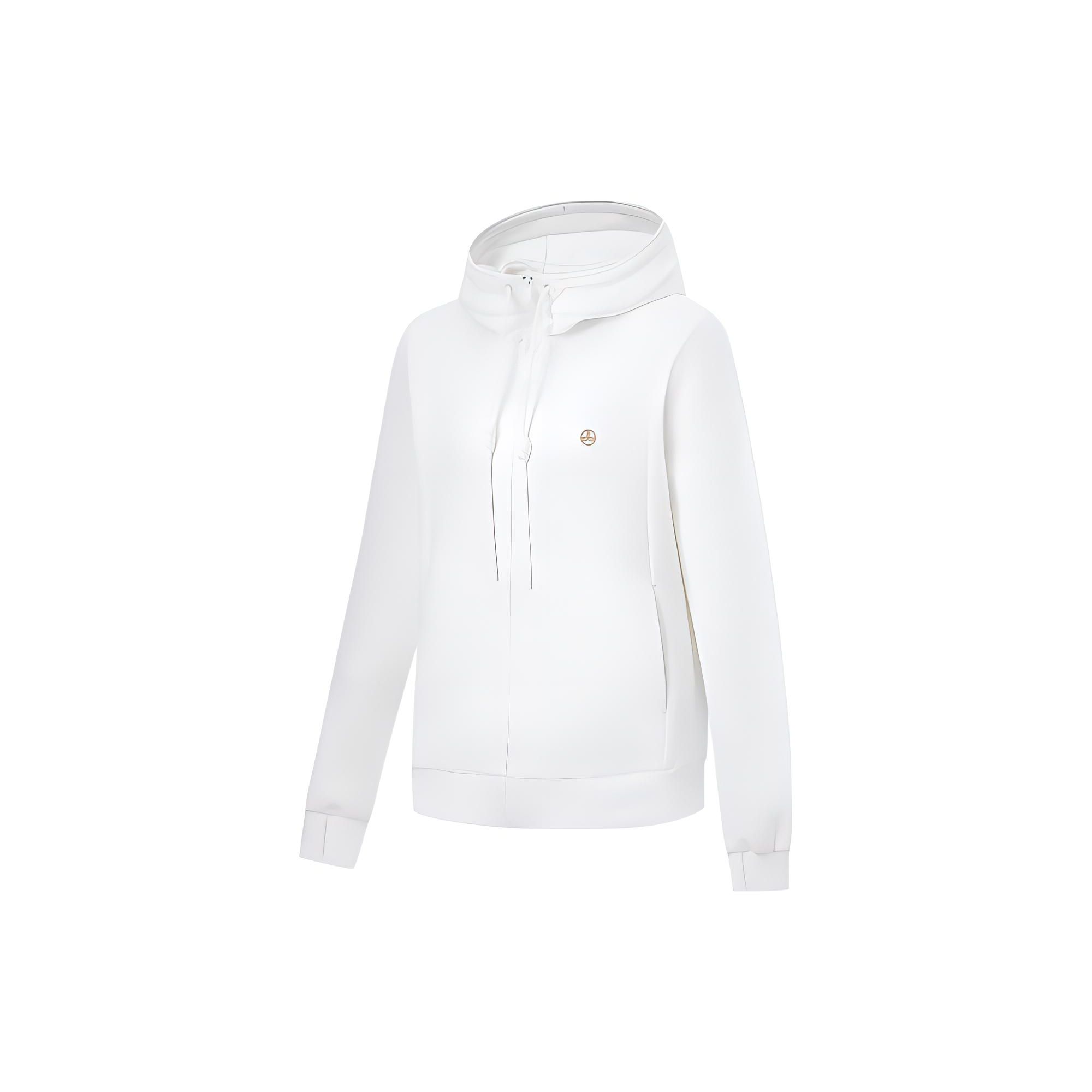 

Li Ning однотонный кардиган с капюшоном, толстовка женская, топы белого цвета AWDTB24-3 L