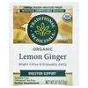 Traditional Medicinals Lemon Ginger Caffeine-Free Herbal Tea, 16 Wrapped Tea Bags