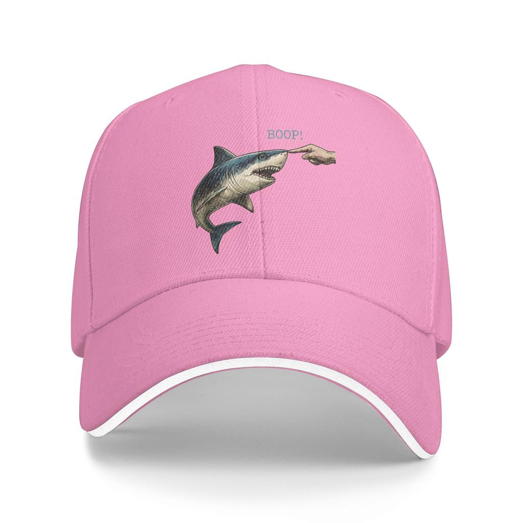 Summer Casual Baseball Cap Boop Shark Meme Funny Nose Touch Shark Humor Hunting Trucker Hat Men Breathable Stylish Baseball Caps