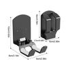 Wall Mounted Foldable Headphone Stand Space Saving Hole-Free Installation Gaming Headset Bracket Silicone Non-Slip Pad Universal
