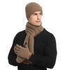 Autumn and Winter Thickened Outdoor Warm Three Piece Set Knitted Scarf, Hat, Gloves, Three Piece Set