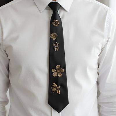 Všestranné Květiny Motýl Kravata Luxusní Design Košilová Kravata Podzimní Kreativita Víceprvkové Skládané Doplňky