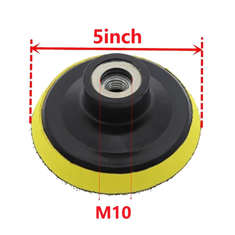 1-3Set 3-7inch Backing Pad M10 M14 Sanding Holder Disc Hook and Loop Polishing Backer Plate Drill Rod for Polisher Grinding Tool