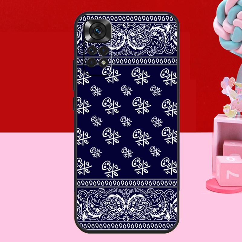 Blue Bandana Paisley Case For Xiaomi Redmi Note 11 10 12 13 14 15 Pro Plus Redmi 15 C 14C 10C 12C 13C Soft Cover