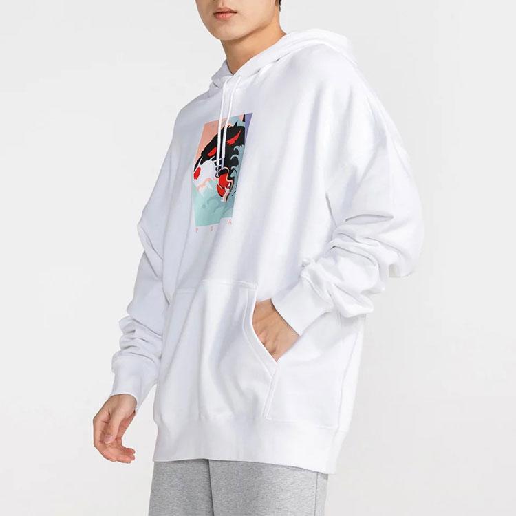 Puma Cartoon Letter Print Hoodie Men Tops White 578902-02