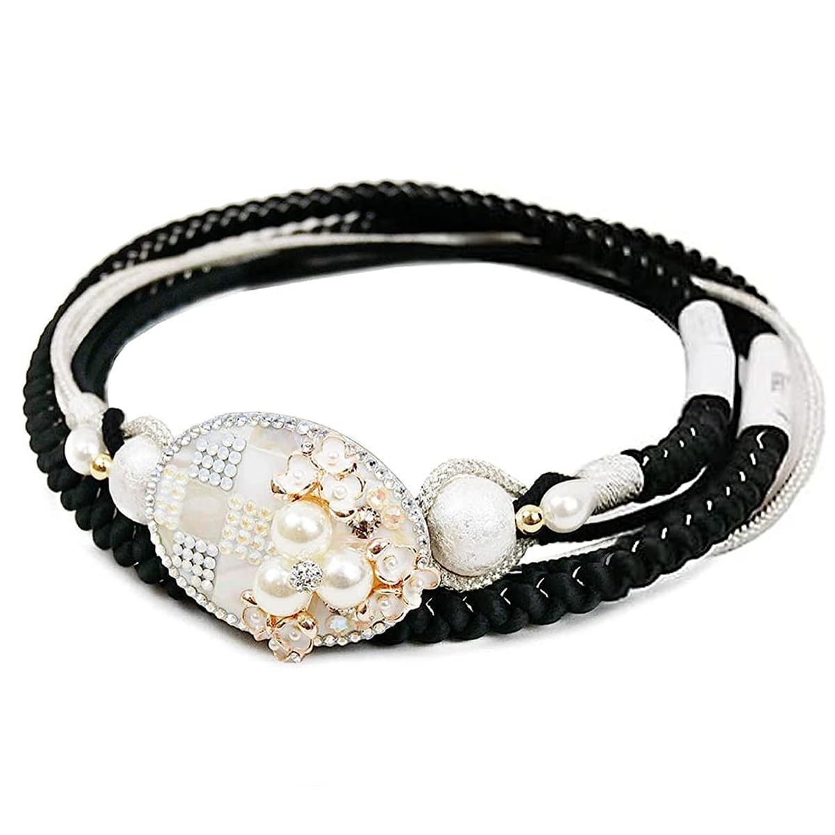 [Kyoto Usagido] Obi-jime (kimono sash cord) for Furisode (long-sleeved kimono), decorative obi-jime, pure silk, oj-021, made in Japan, with removable