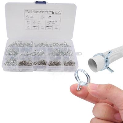 70/150Pcs Hose Clamp Fastener Stainless Steel Spring Clip Fuel Line Hose Water Pipe Air Tube Car Plumbing Tools