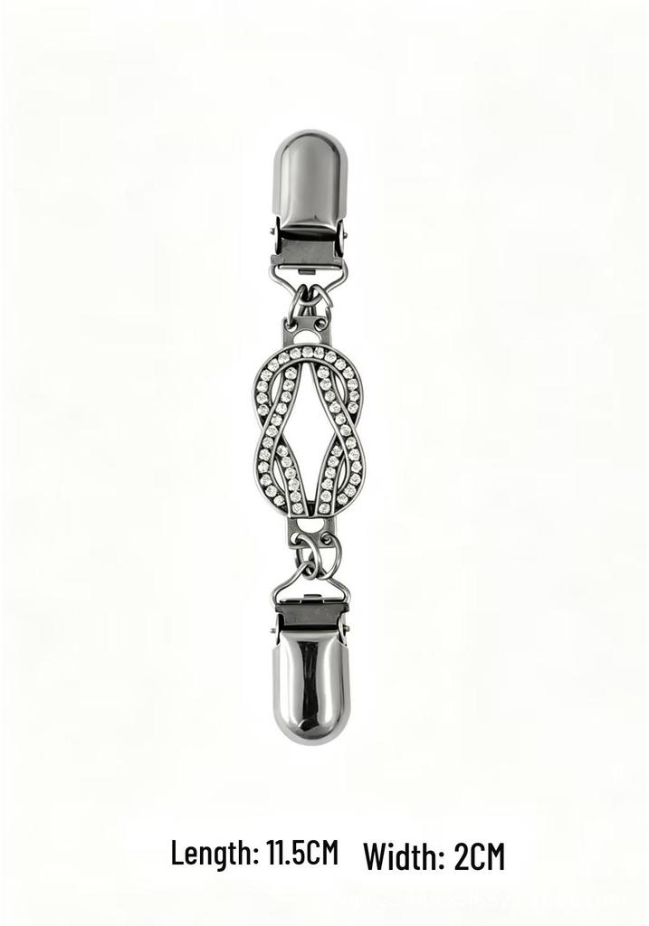 Vintage Diamond Scarf and Sweater Clip – Retro Alloy Brooch for Women