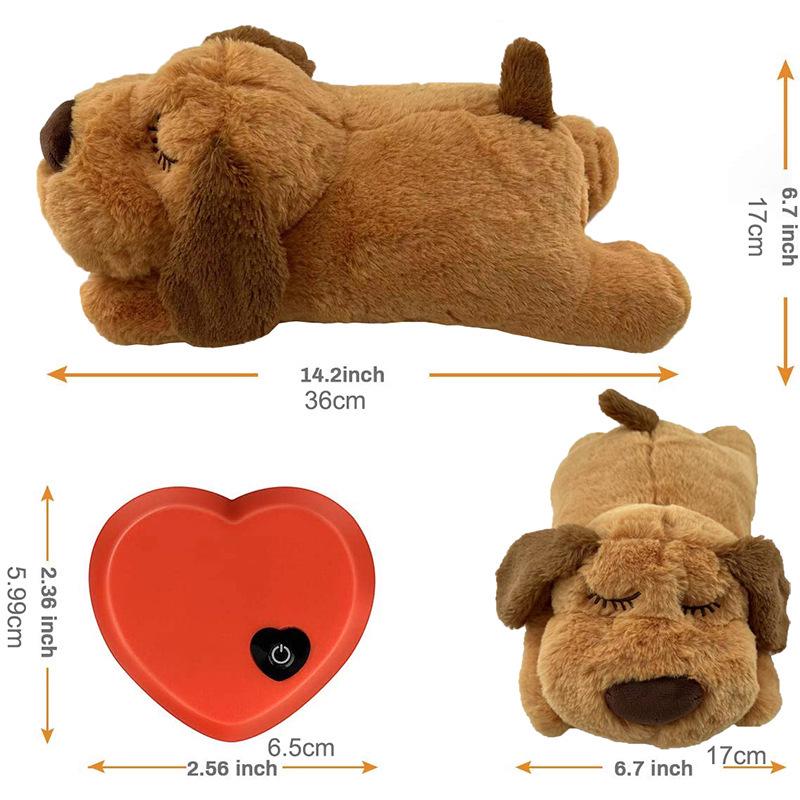 Pet Anxiety Plush Heartbeat Companion - Calming Interactive Toy for Dogs and Cats (Vacuum Packed)