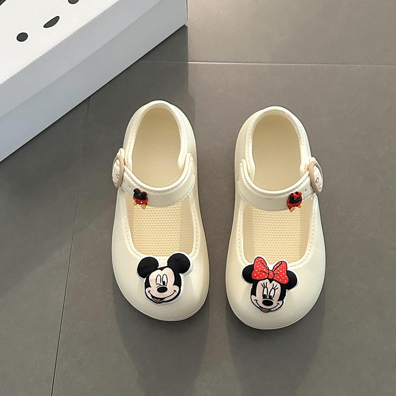 

Cute fashion cartoon single shoes Muppets one word Mary Jane shoes girls summer casual buckle wear comfortable sandals 39-40 бежевый