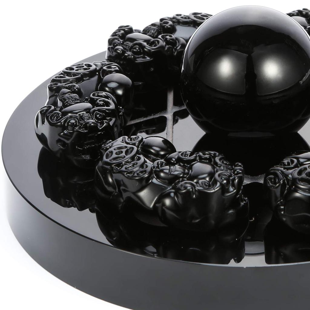 Formation Obsidian Power Six Pixiu Lucky Charm AAA Natural Stone Hexagram Obsidian Good Protection from Luck Career Love Financial Fortune Telling