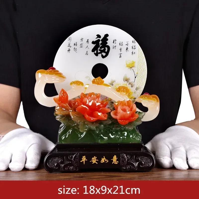 Safe Happy Resin Ornaments Crafts Living Room Wine Cabinet Decorations Office Decor Housewarming Gifts Accessories