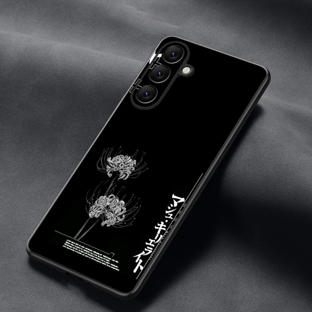 Art Red spider lilys japan design Phone Case For Samsung Galaxy S26 S25 S24 S23 S22 S21 Plus Ultra Note20 Soft Black