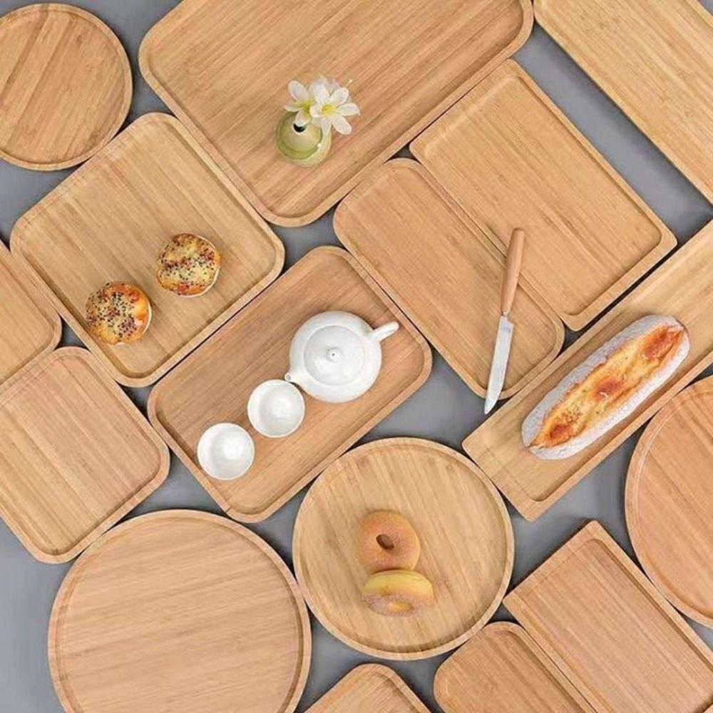 Tableware Storage Pallet Round Fruit Plate Tea Tray Dessert Dinner Plate Candy Holder Serving Tray