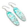 Natural Lace Agate Gemstone Handmade 925 Sterling Silver Earring 2.44" AE-11640
