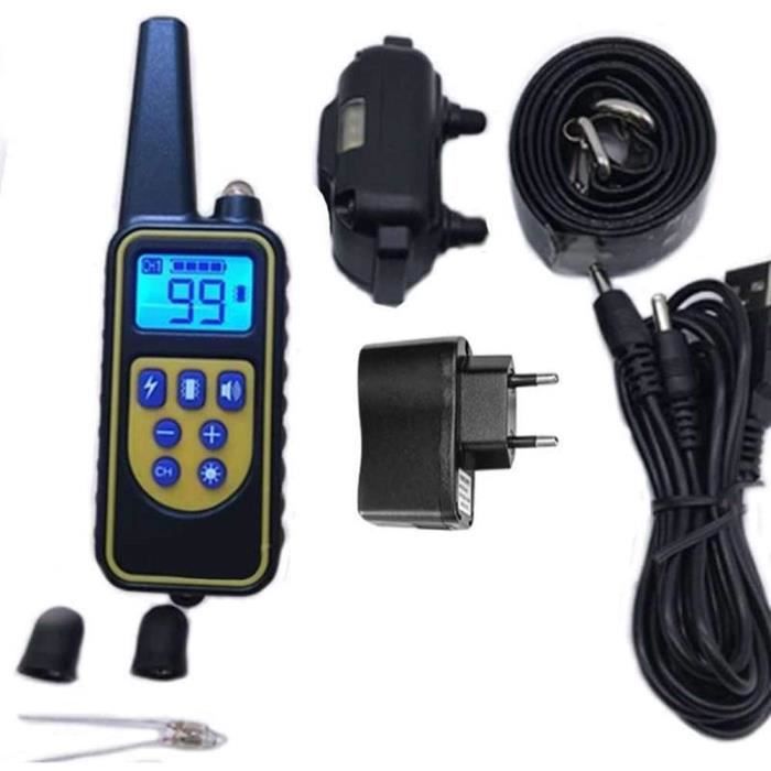 Collier de Dressage - Électrique - 800M - Imperméable - Rechargeable - Écran LCD
