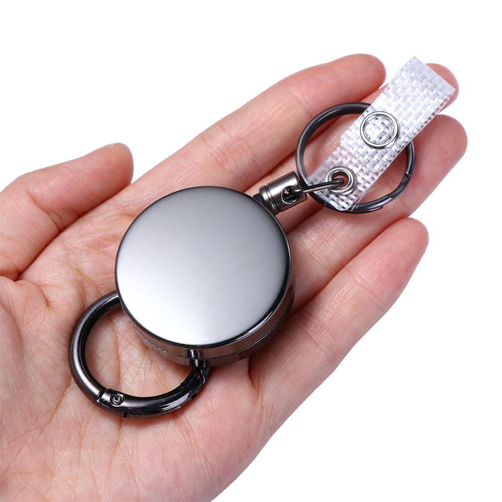 Elastic Keychain Safety Retractable Badge Reels Key Chain Ring ID Card Badge Holder Pull Keyring