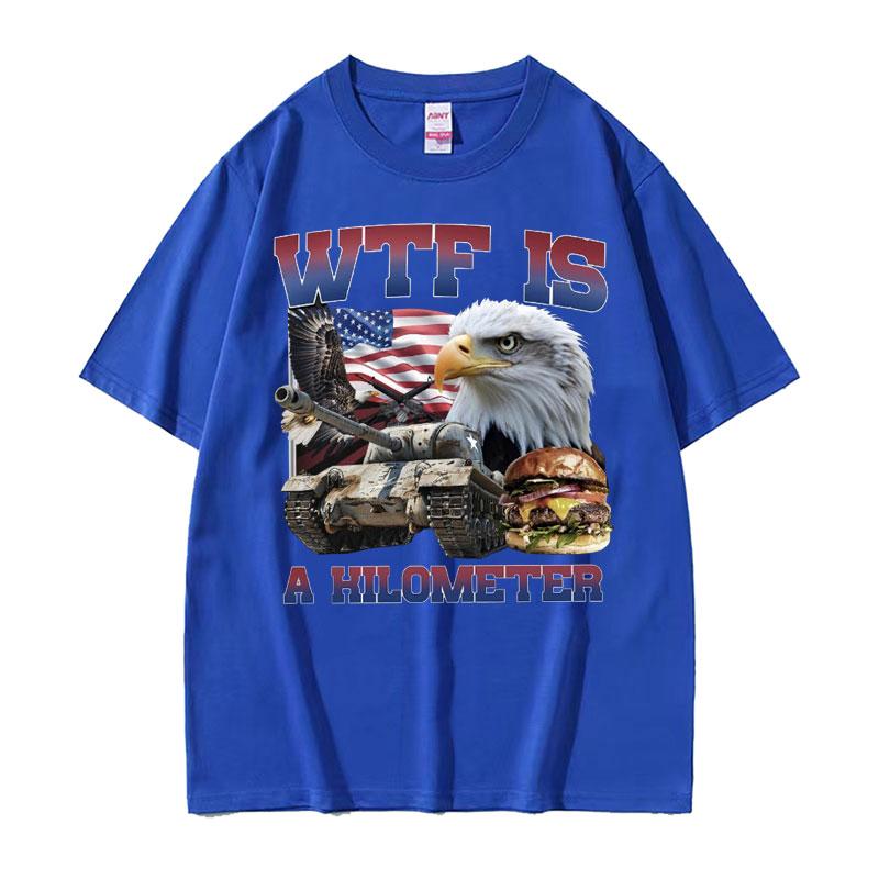 Wtf Is A Kilometer Funny Meme Graphic T Shirt Men Fashion Retro Oversized Tshirts Unisex Casual Cotton Short Sleeve Tshirt Y2k