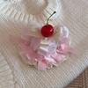 Bow Decor Mini Hat Lace Trim Lolita Headdress Elegant Bow Hairpin  For Women