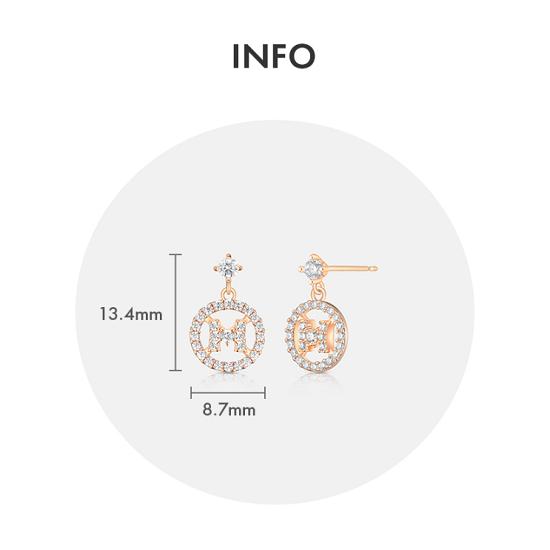 METROCITY JEWELRY M Basic Sterling Silver Rose Earrings A253SE0475RPH