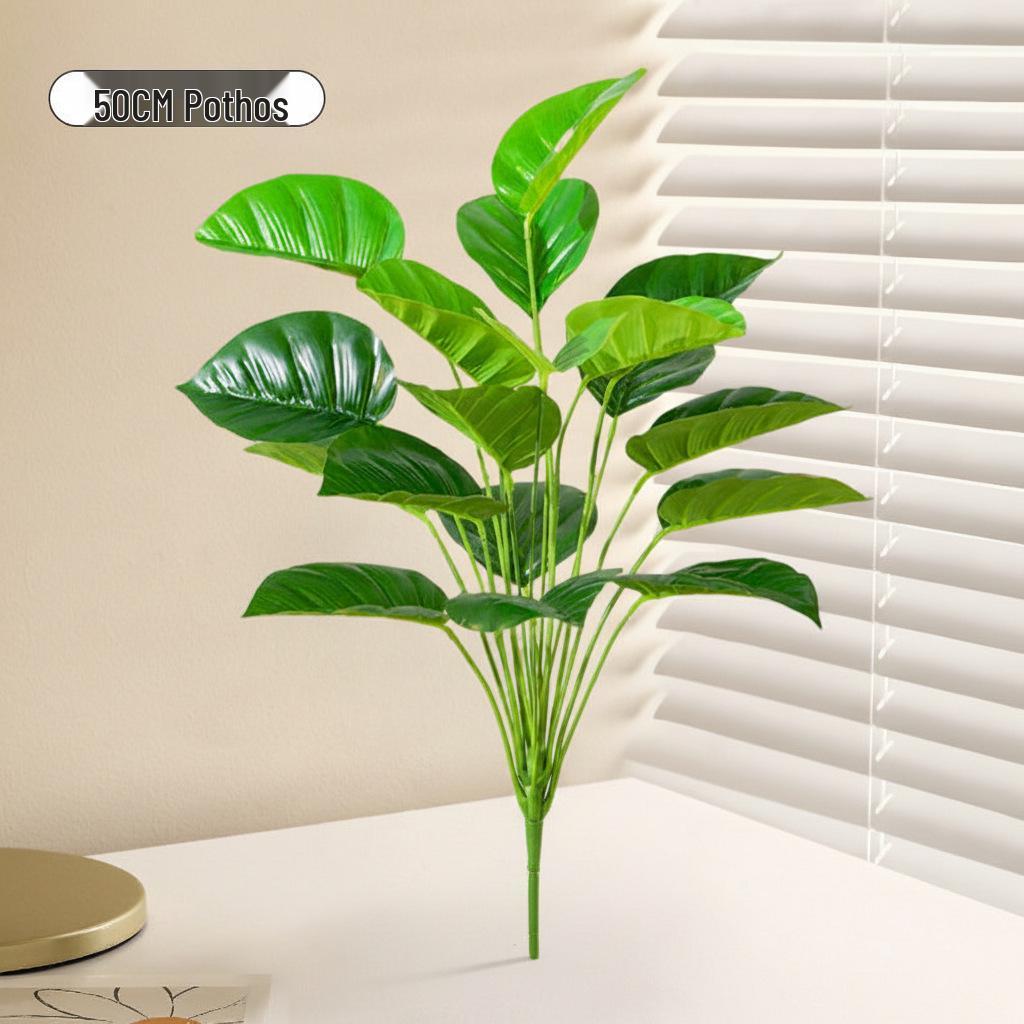 Small Monstera Artificial Plant for Indoor Decor - Potted Decoration for Offices, Living Rooms, and Desktops
