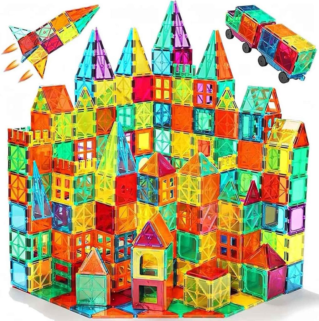 Colorful Magnetic Building Blocks for Kids – Strong, Translucent, Educational Toys