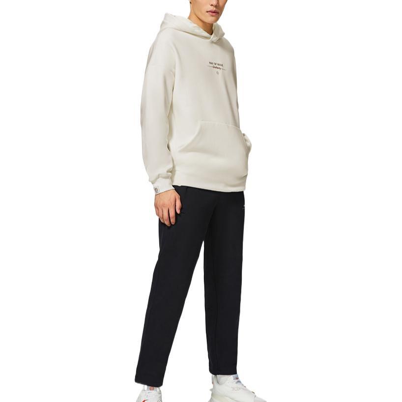 Li Ning Wade Collection Sweatshirts Unisex Ivory Hooded Moderate Regular AWDSC39-8