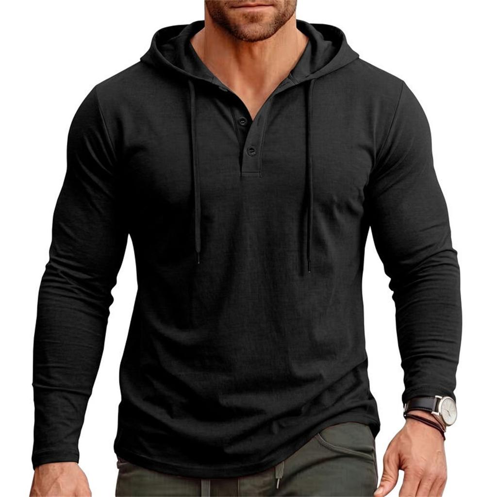 Sudadera con capucha de manga larga ligera para hombre, informal, retro