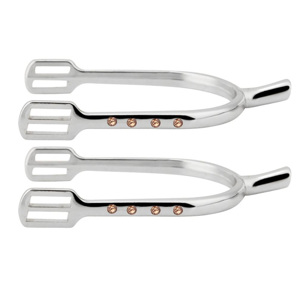 2pcs Silver Chrome Plated Spurs Aluminum Alloy Narrow Spurs Durable Zinc Alloy Spurs For Women