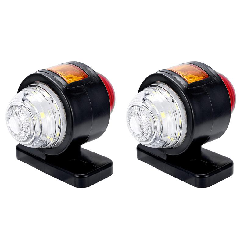 Three Sides LED Side Light Outline Truck Lamp 12 24V For Car Trailer Lorry 25LED Side Marker Light Indicator Rear Lamp