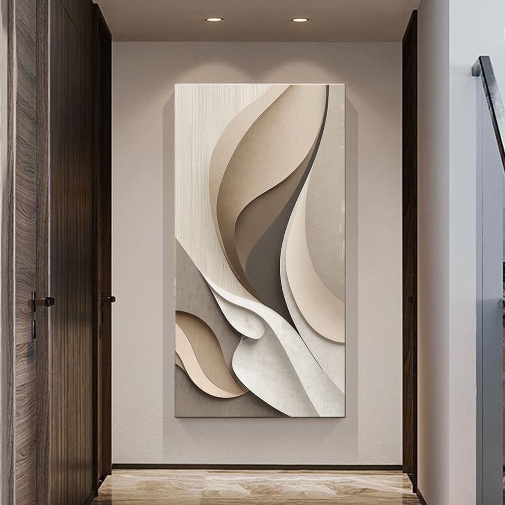 

Modern Minimalism Posters Simple Texture Nordic Fashion Canvas Poster, Bedroom Decor Realistic Poster Room Decor 20X40CM No Framed