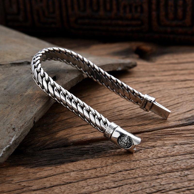 2026 Huang Caishen Three Horse Whip Bracelet Personality Smooth Simple Atmospheric Men's Bracelet