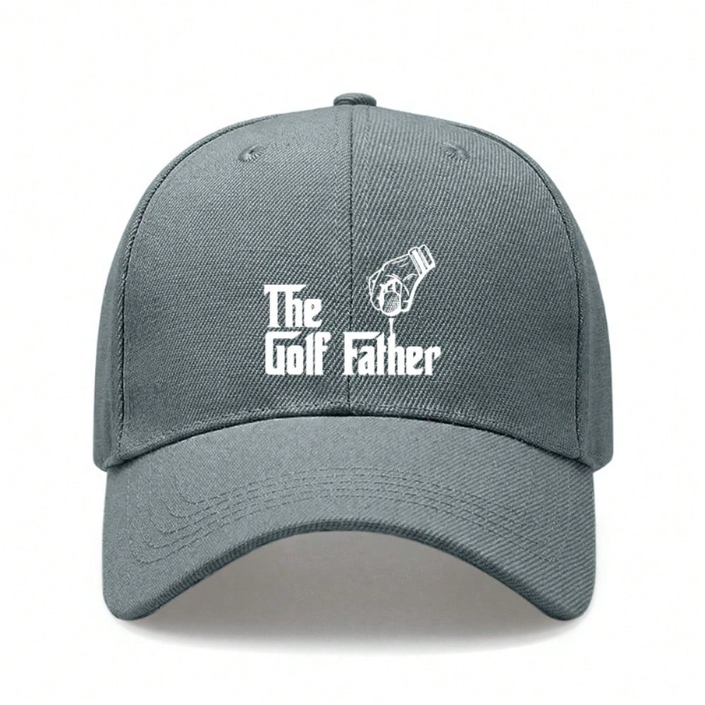 [Golf Dad Hat] The Golf Father Print Polyester Adjustable Breathable Casual Outdoor Sports Baseball Cap For Golf Lovers Men Women
